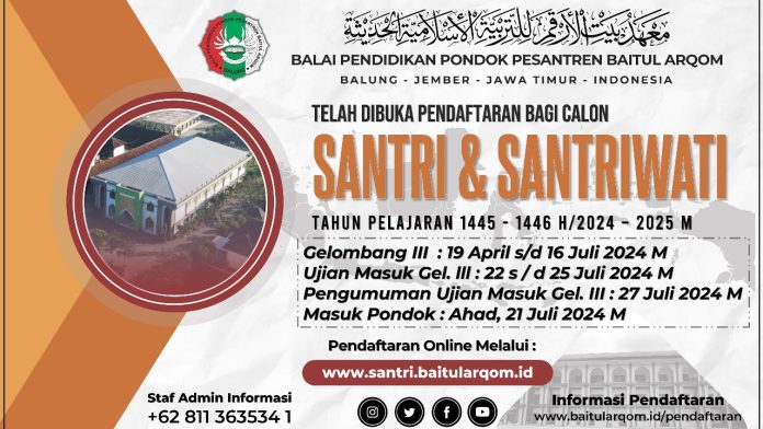 Pendaftaranan Santri Baru